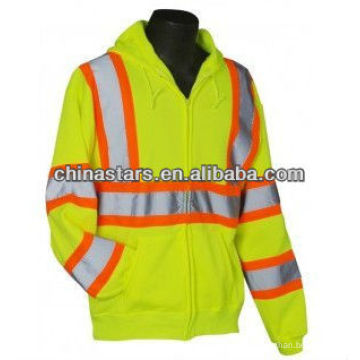 Hi Vis long sleeve reflective sweatshirts with hat